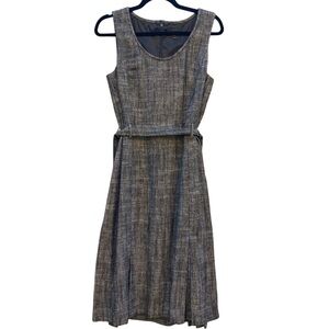 J. Crew Suiting Herringbone Textured Midi Dress